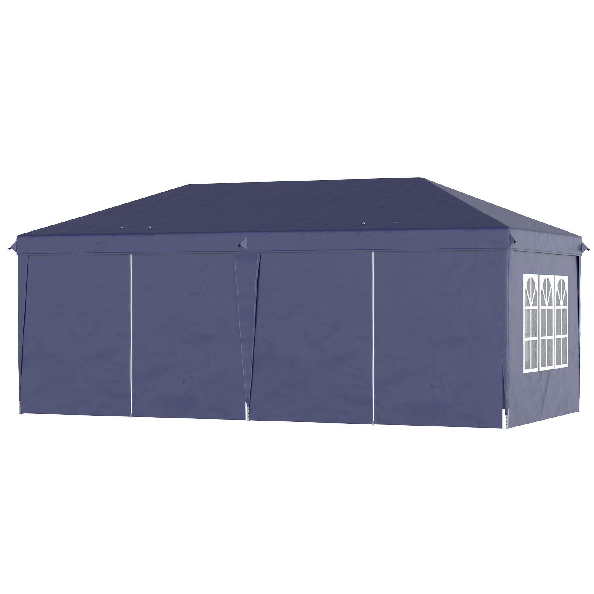 Tenda para festas Outsunny 585x295x270 cm azul 5/7
