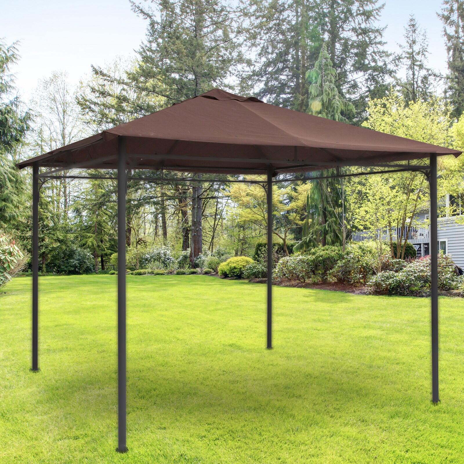 Toldo de campismo -  300x300 cm Café Outsunny 2/7