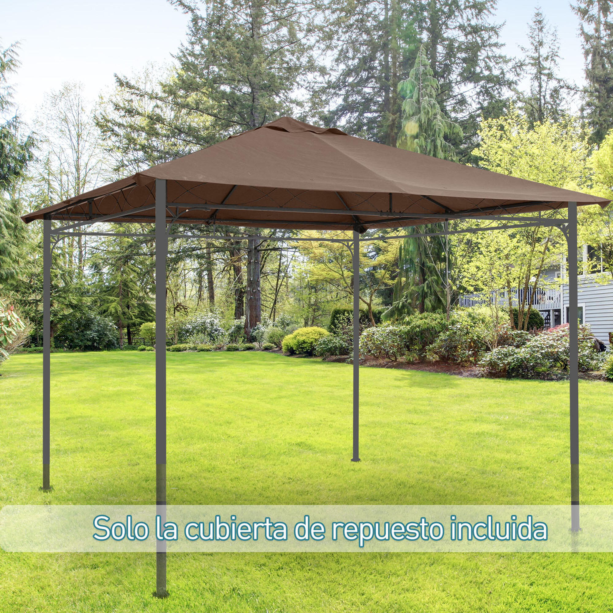 Toldo de campismo -  300x300 cm Café Outsunny 6/7