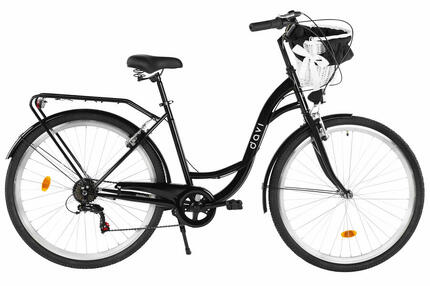 Vélo femme Davi Emma 28″, 160–185 cm, 7 vitesses, blanc/noir