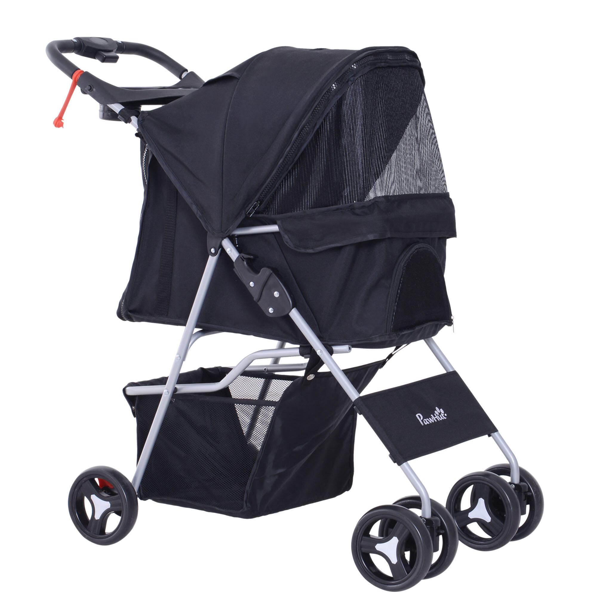 PAWHUT Carrinho para Animais de Estimação PawHut 75x46x94 cm Preto