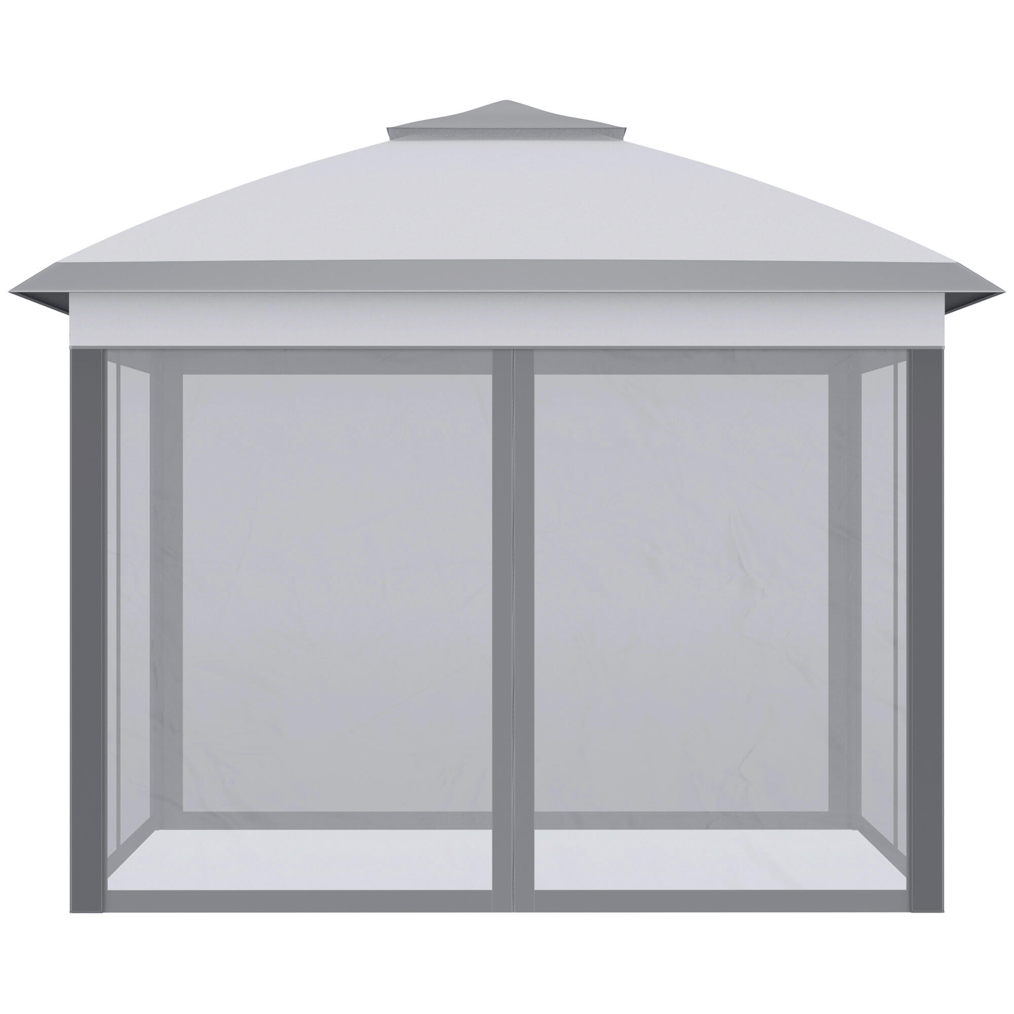 Pérgola dobrável 330x330x288 cm cinzento Outsunny 4/7