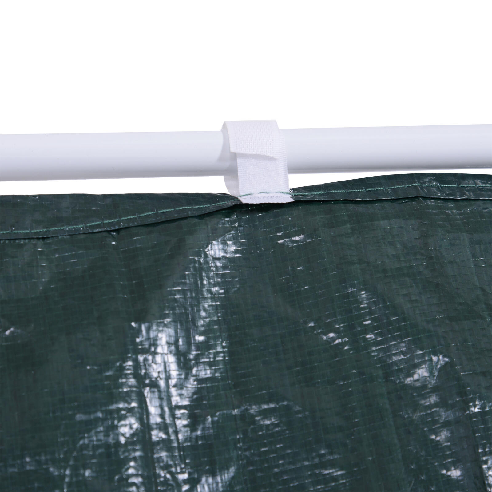 2 Paredes Parte Laterales Outsunny 293x293x193 cm Verde Oscuro 6/7