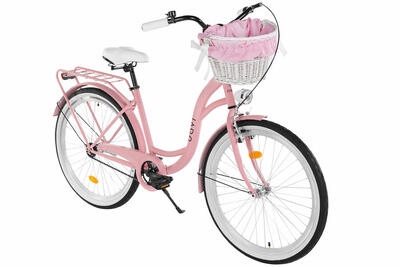 Damesfiets davi mila 26", 1 versnelling, 155-180 cm, roze/zwart