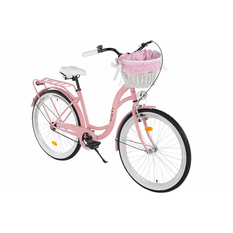 Bicicleta dama Davi Lila 26", 1 viteza, 155-180 cm, Roz/Negru