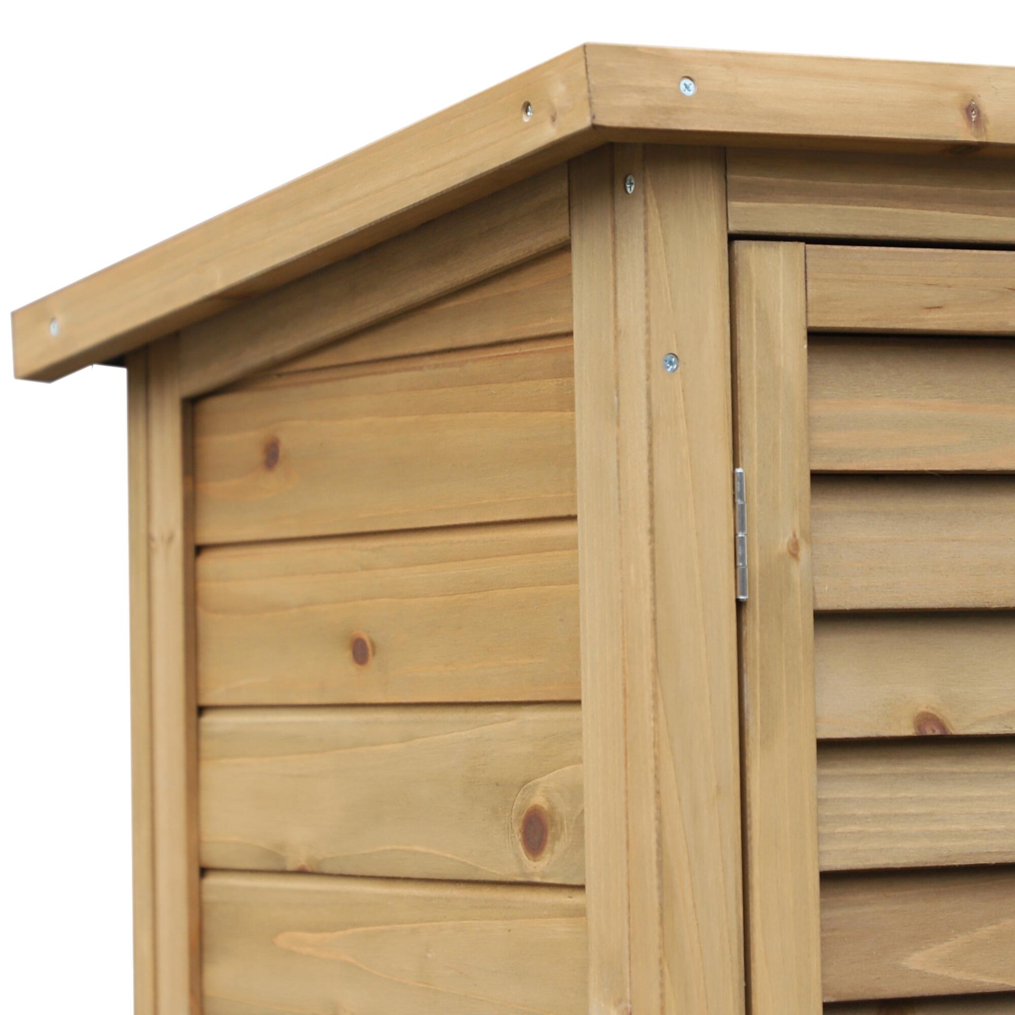Caseta de Evento Deportivo Outsunny 87x46.5x96.5 cm Madera Natural 5/7