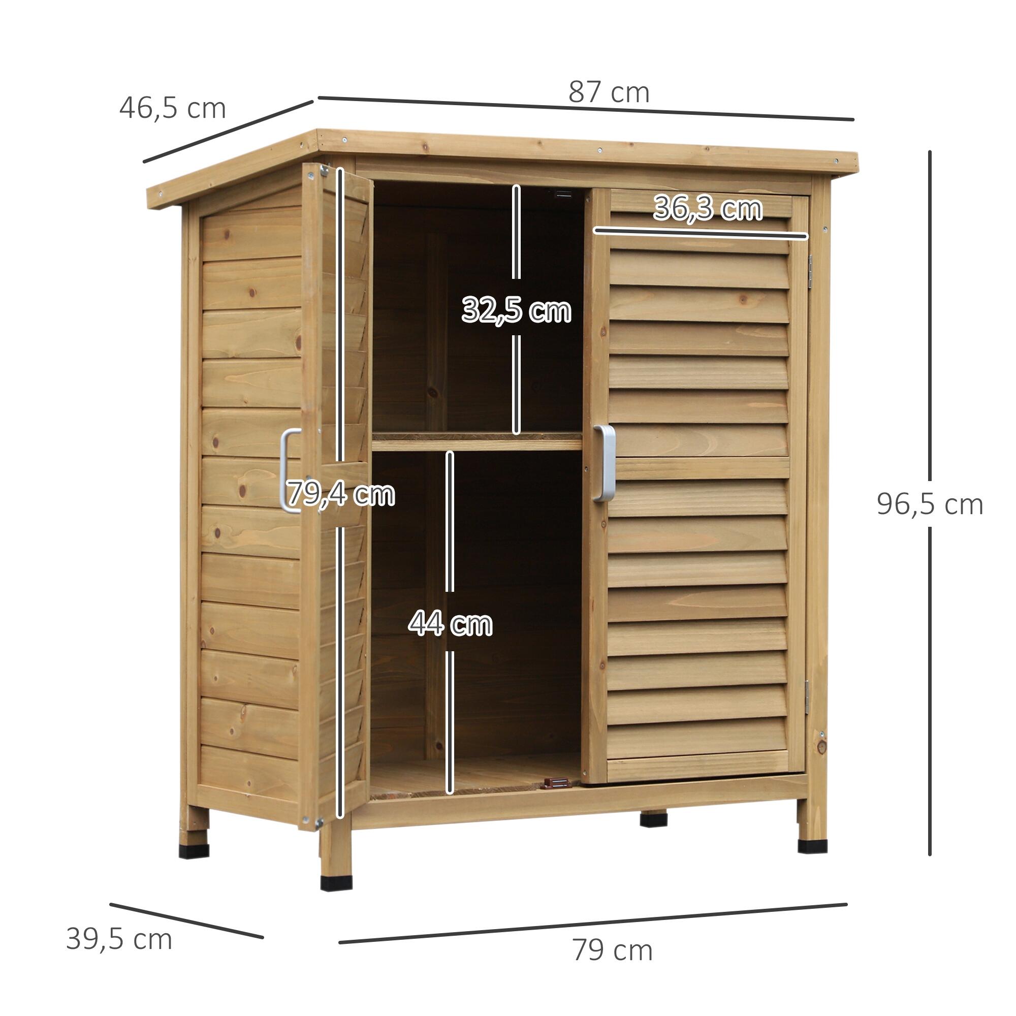 Caseta de Evento Deportivo Outsunny 87x46.5x96.5 cm Madera Natural 3/7