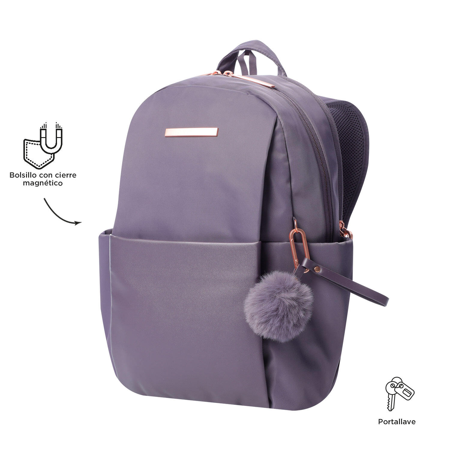 Totto Mochila ejecutiva Adelaide 1 2.0 Montana Grape Poliéster 28 x 40 x 18 cm 5/5