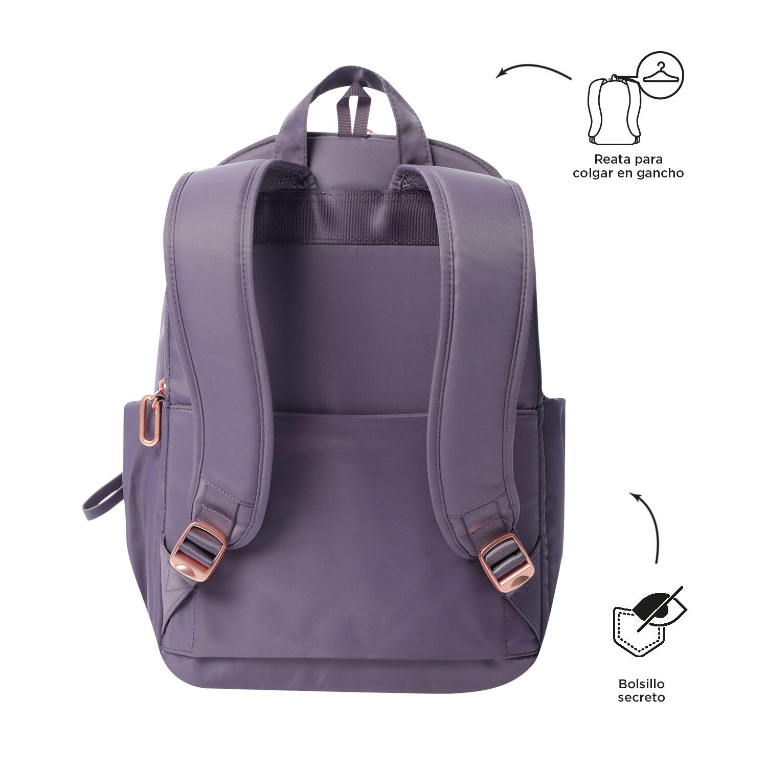 Totto Mochila ejecutiva Adelaide 1 2.0 Montana Grape Poliéster 28 x 40 x 18 cm 3/5