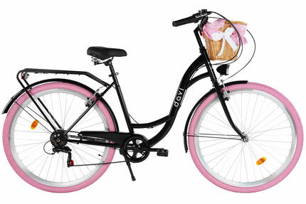 Vélo femme Davi Emma 28″, 160–185 cm, 7 vitesses, blanc/noir