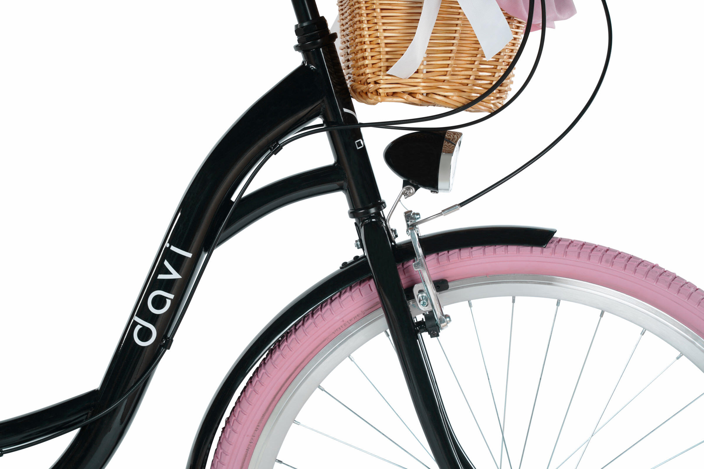 Damesfiets Davi Emma 28", 7 versnellingen, 160-185 cm, Zwart/Roze 5/7