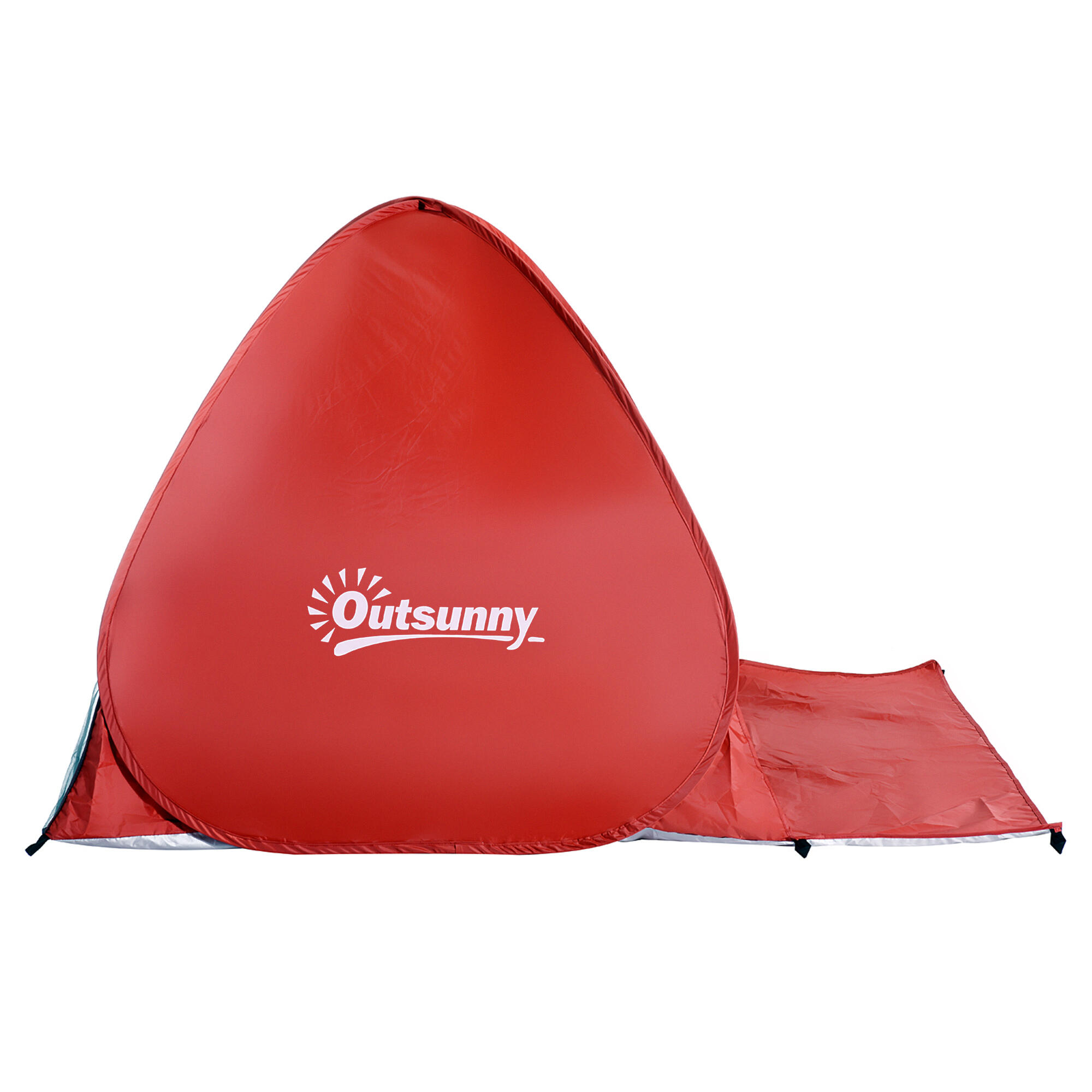 Tienda de Campaña Outsunny 200x150x119 cm Rojo 5/7