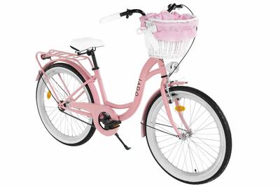 Kinder stadsfiets 24" davi aria 9-12 jaar 14" 1 versnelling roze