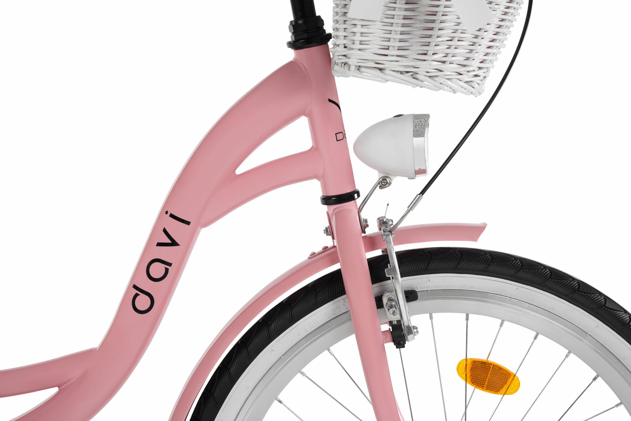 Kinderfiets Davi Aria 24", 1 versnelling, 130-165 cm, Roze/Zwart 4/7