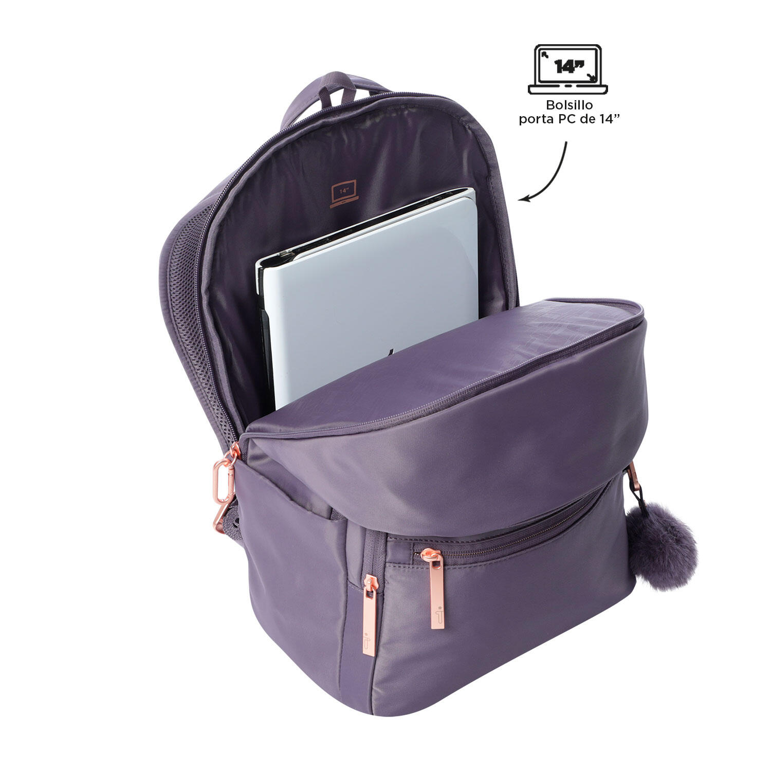 Totto Mochila ejecutiva Adelaide 2.0 Montana Grape Poliéster 28.5 x 41.5 x 13.5 4/5