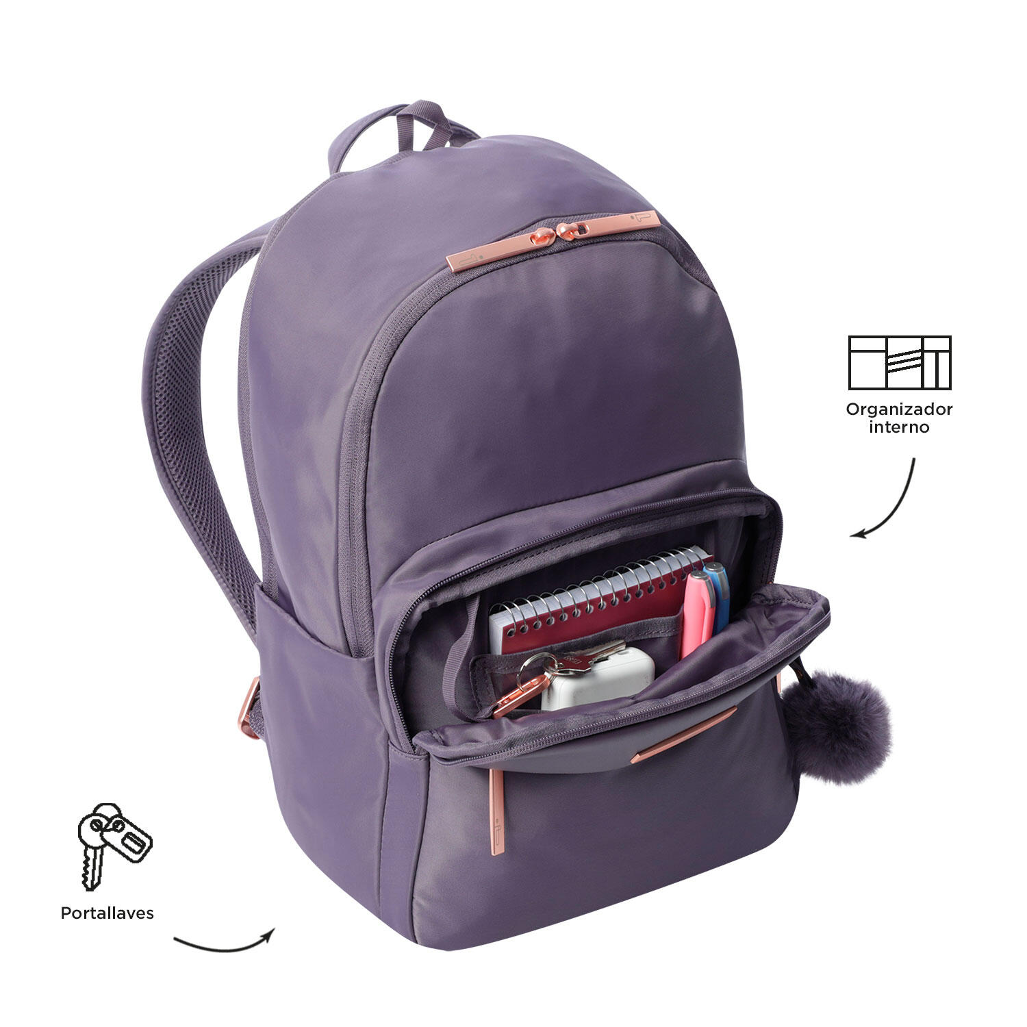 Totto Mochila ejecutiva Adelaide 2.0 Montana Grape Poliéster 28.5 x 41.5 x 13.5 5/5