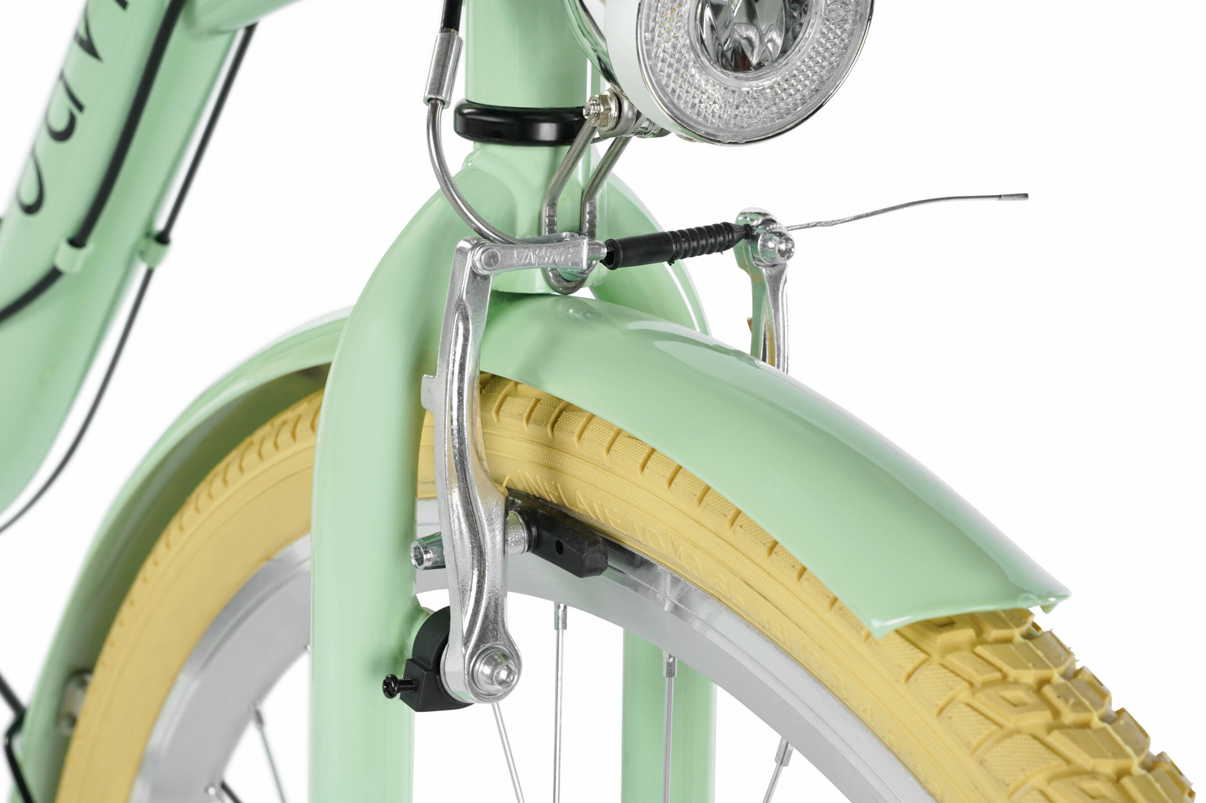 Damenfahrrad Davi Lila 28", 1 Gang, 155-180 cm, Grün/Creme 6/6