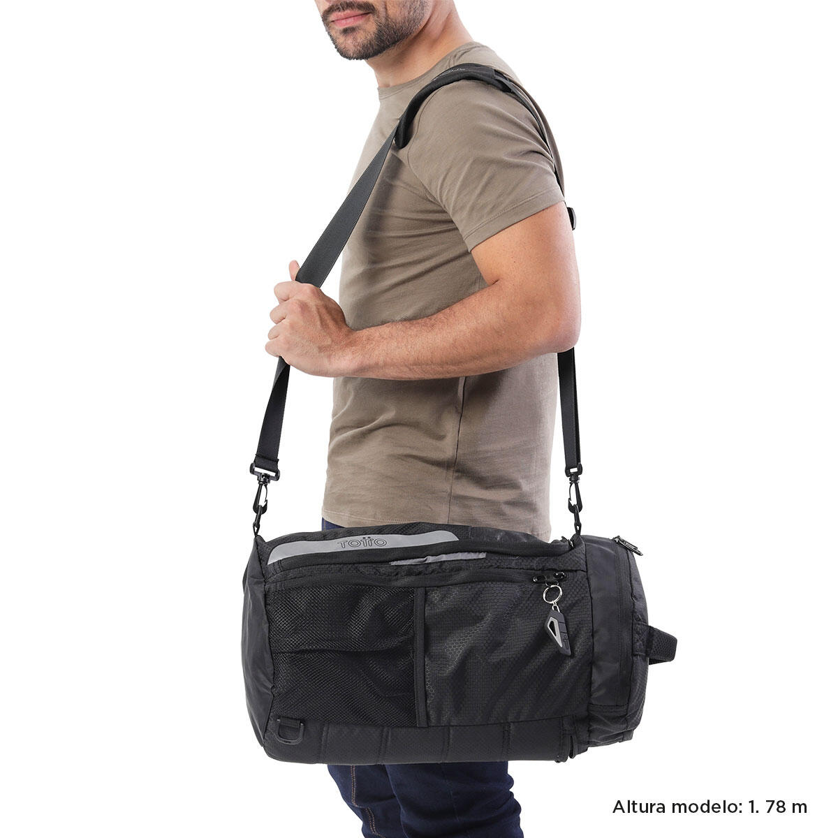 Totto Bolsa viaje Gosum Negro Poliéster 25.5 x 46 x 20 cm 5/5
