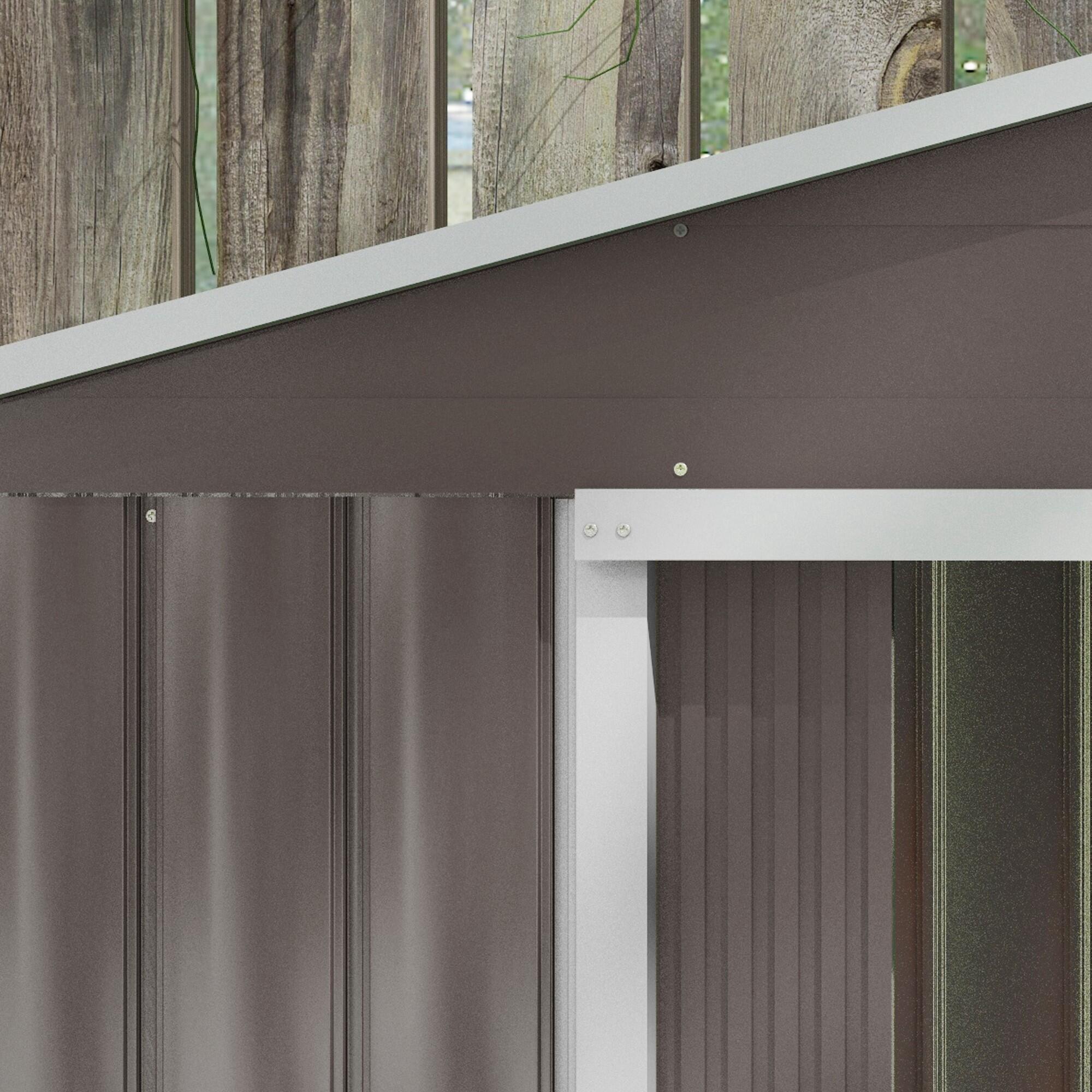 Caseta almacenamiento bicicletas Outsunny 213x130x185 cm Gris 5/7