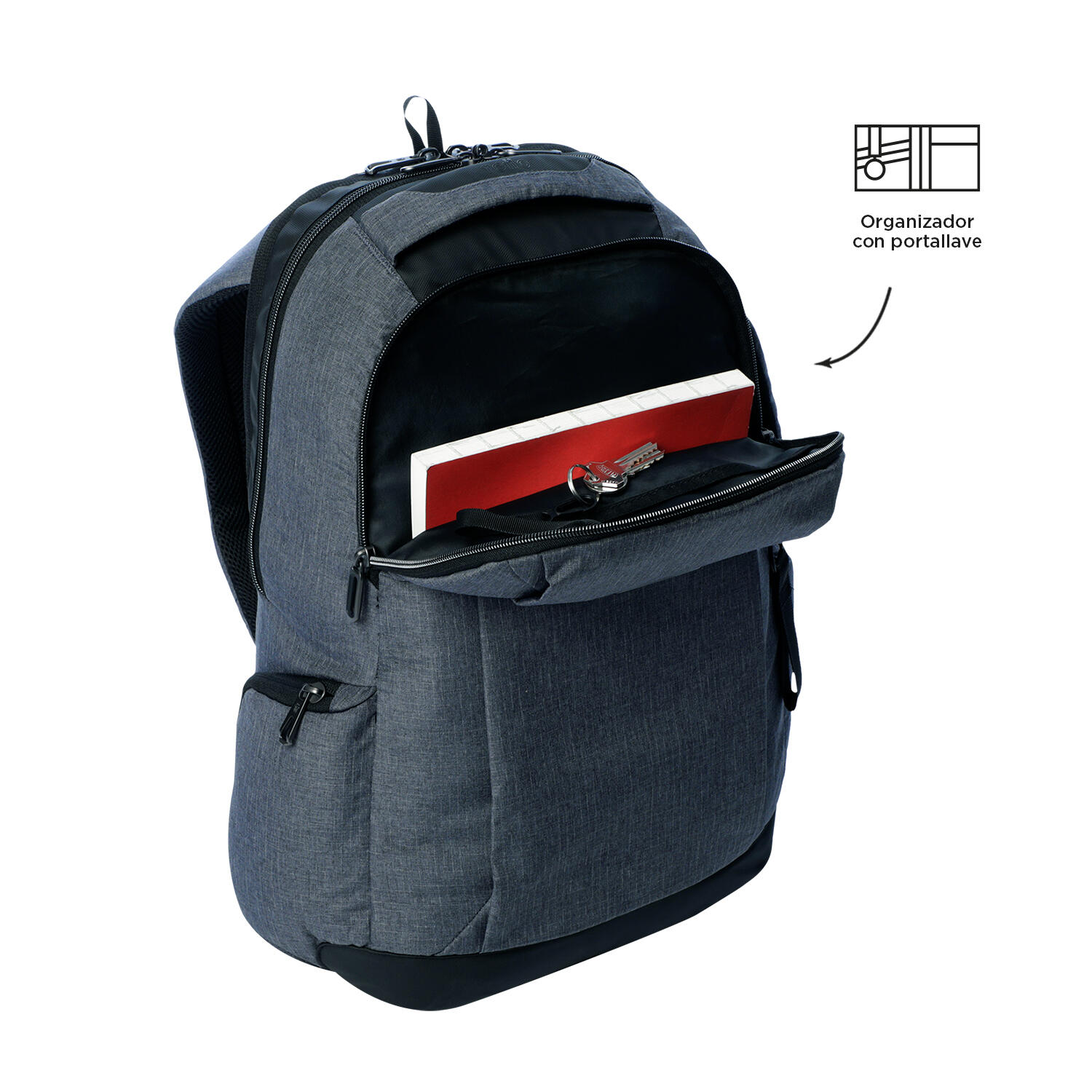 Totto Mochila ejecutiva Hexa XL Asphalt Poliéster 32 x 47 x 18 cm 5/5