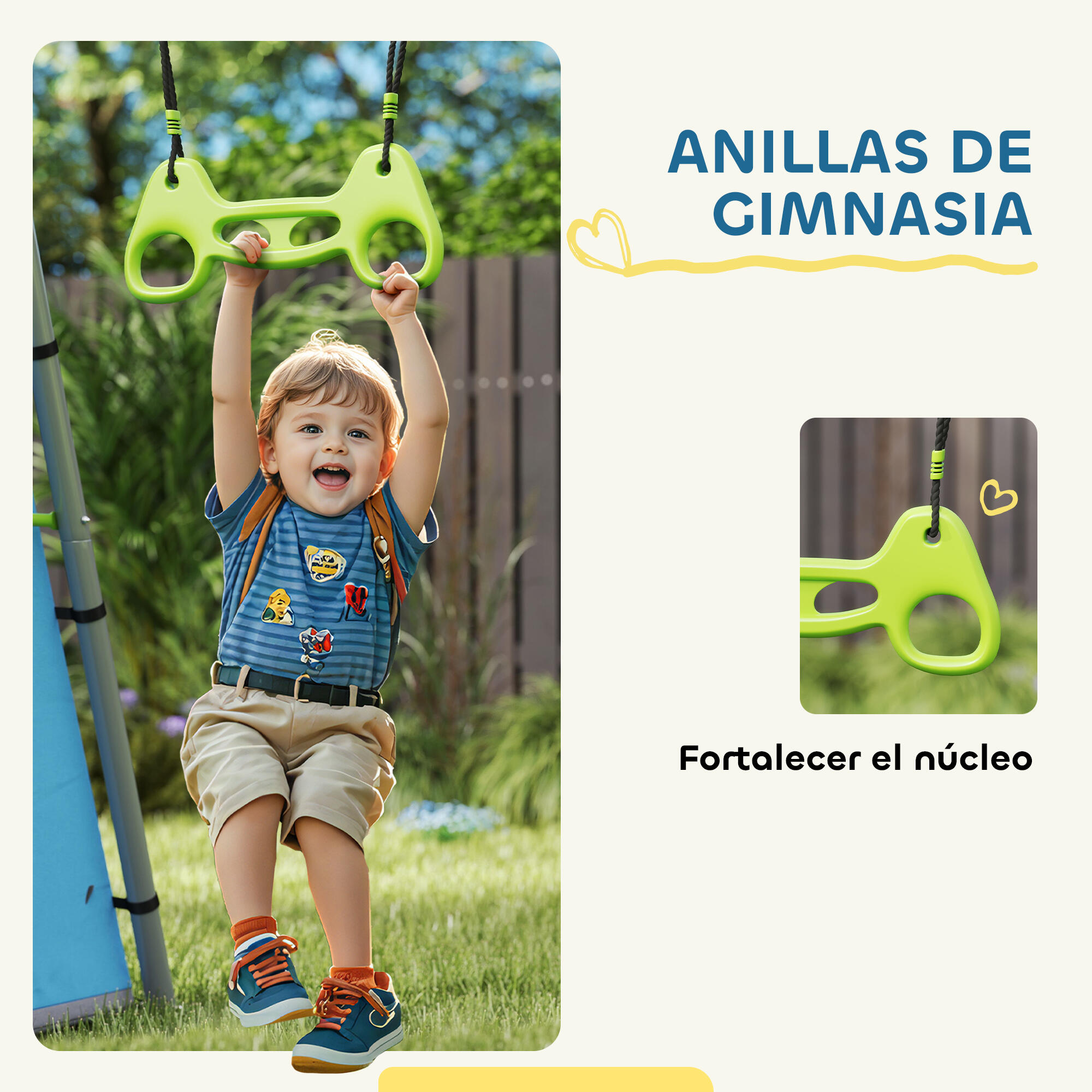 Conjunto de brincar para exterior 283x180x182 cm verde AIYAPLAY 7/7