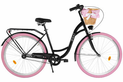 Bicicletta donna Davi Lila 28". 1 velocità. 160-185 cm. Rosa/Nero