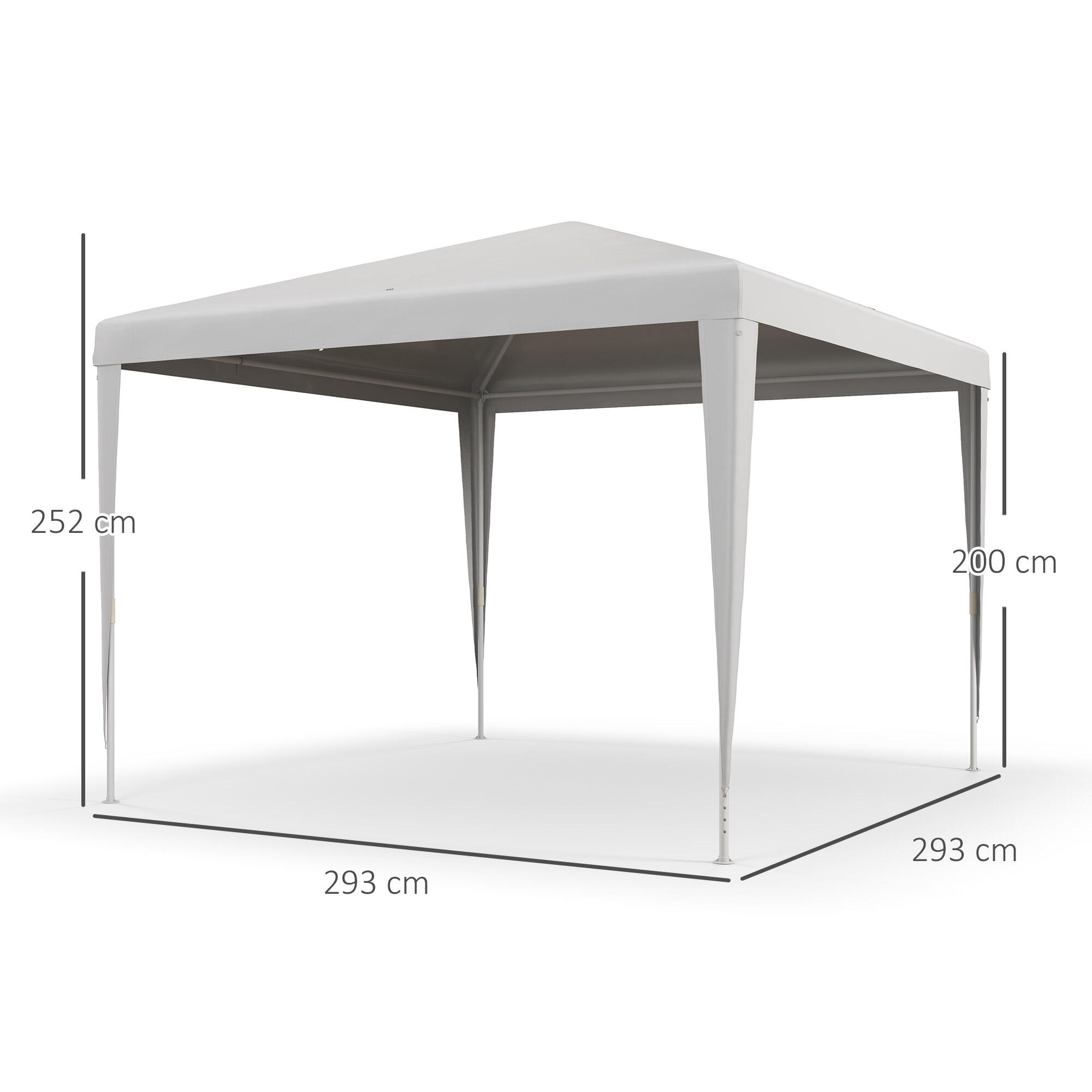 Carpa Evento Deportivo 293x293x252 cm Blanco 3/7