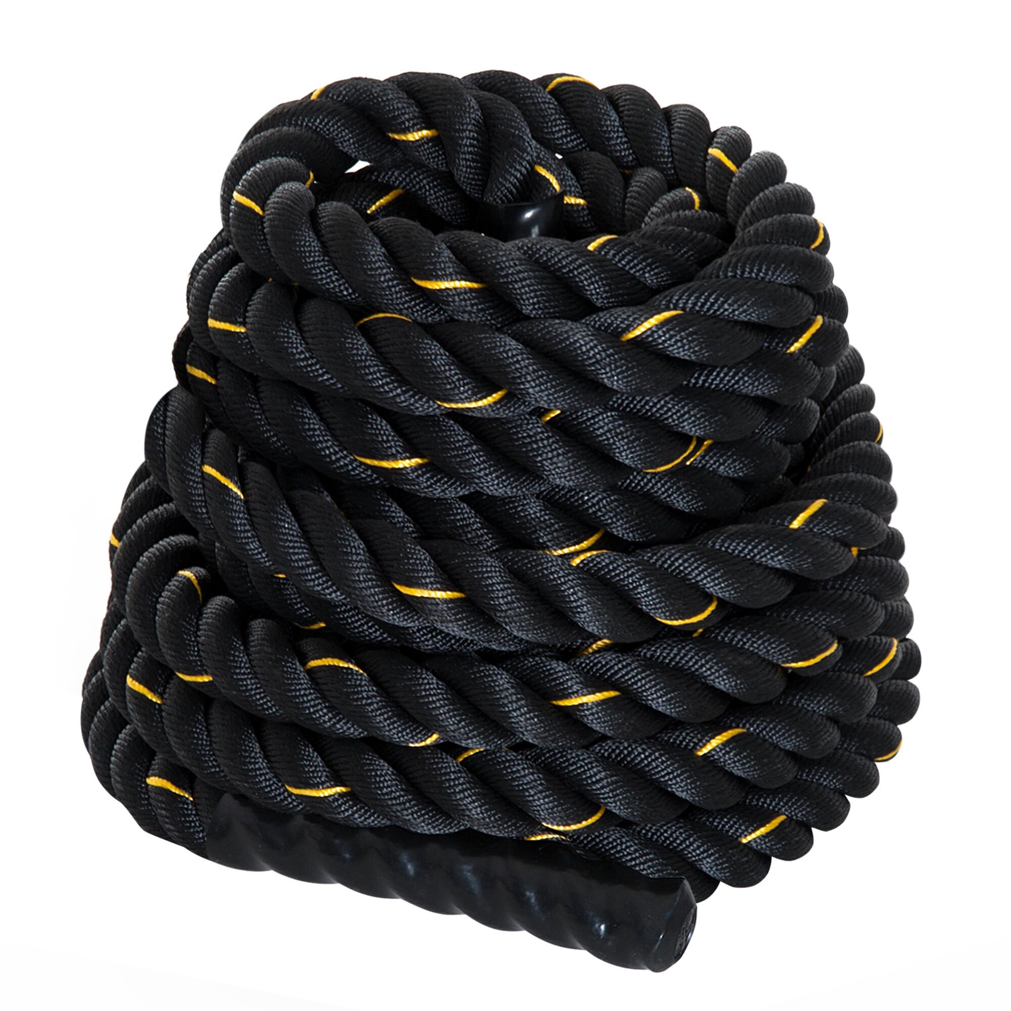 HOMCOM Corda de Batalha 9m Preto HOMCOM