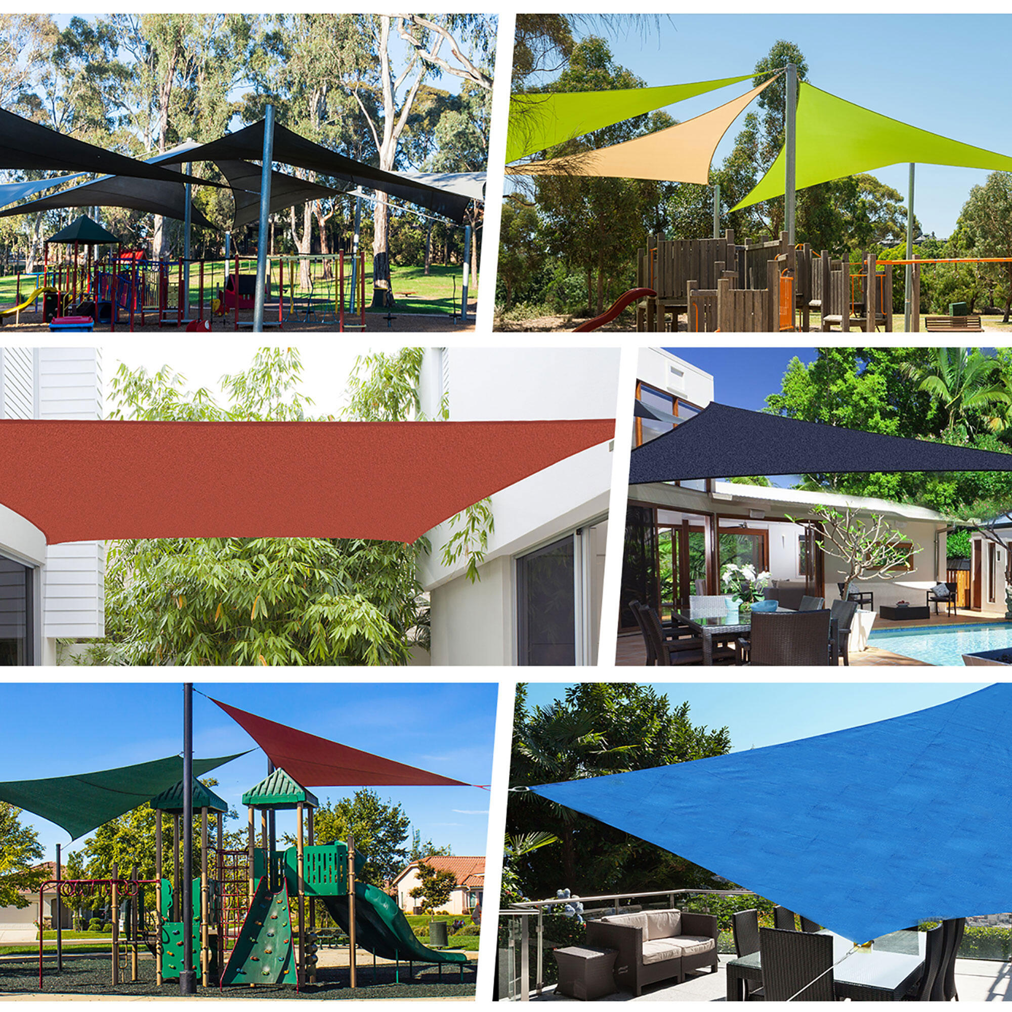 Toldo Vela Quadrado 4x6 m Creme branco Outsunny 4/7