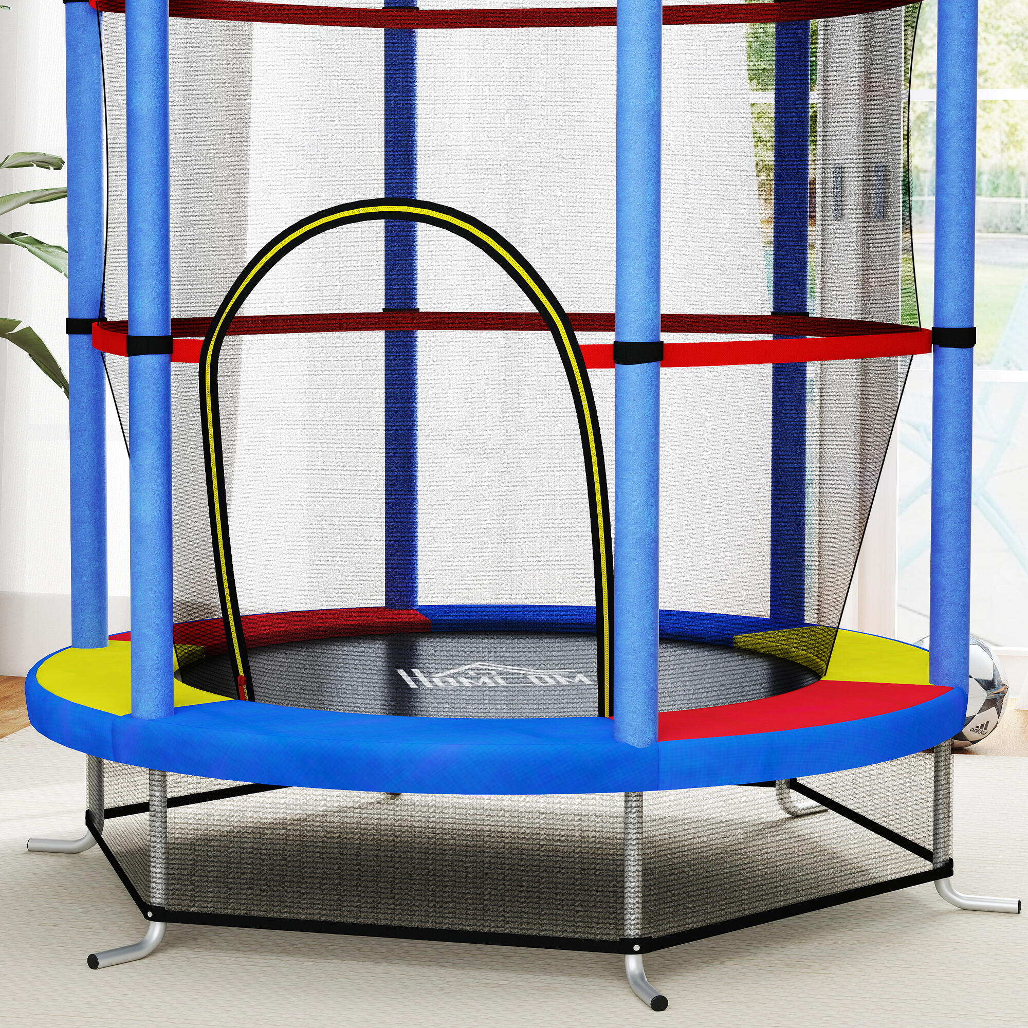 Trampolim para crianças ø140x190 cm vermelho HOMCOM 7/7