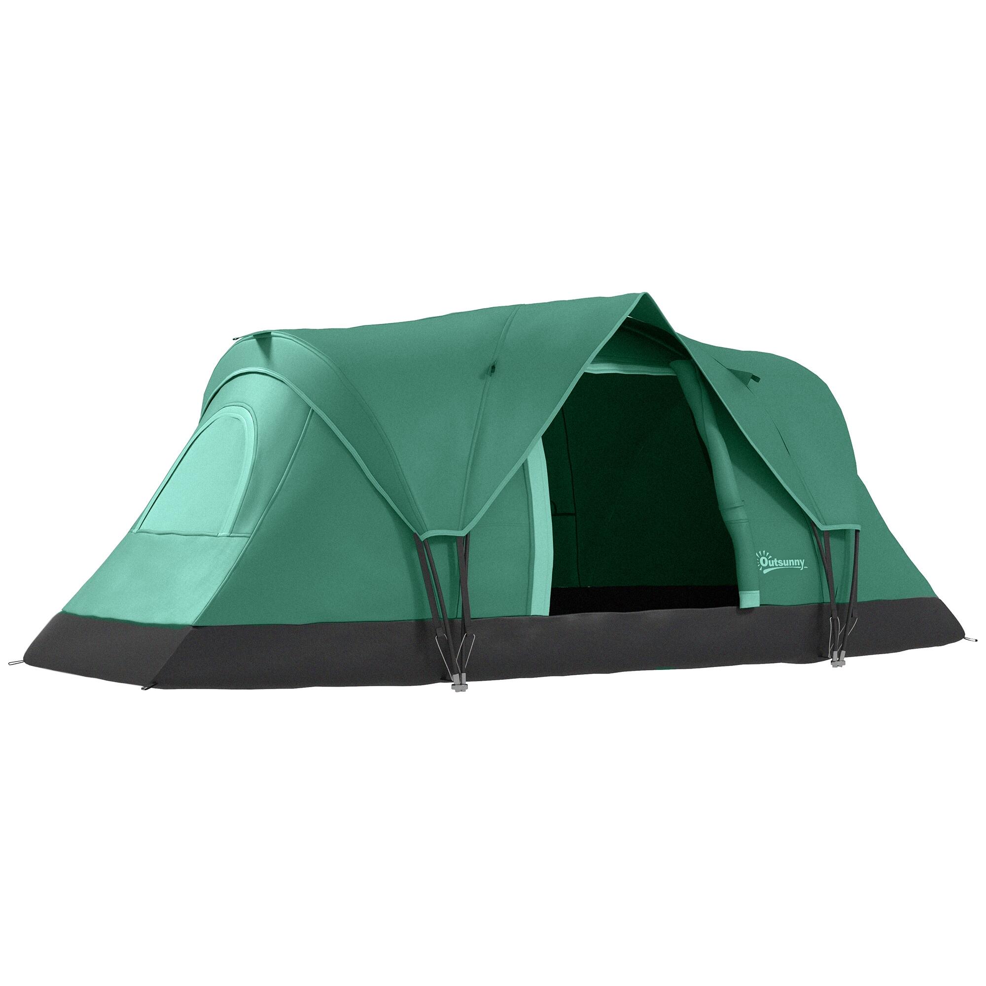 Tenda de campismo verde e preto Outsunny
