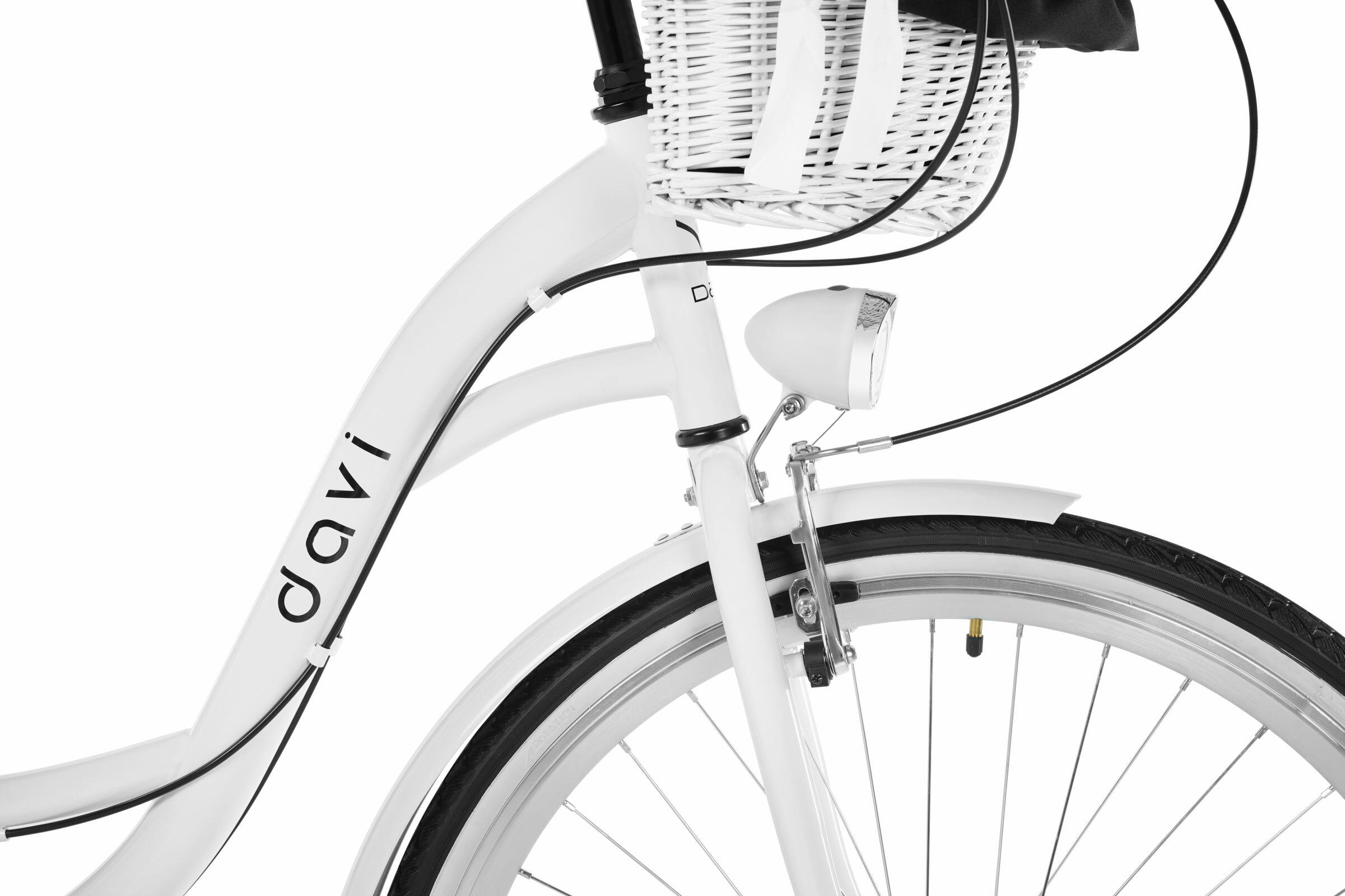 Damesfiets Davi Emma 28", 7 versnellingen, 160-185 cm, Wit/Zwart 5/7