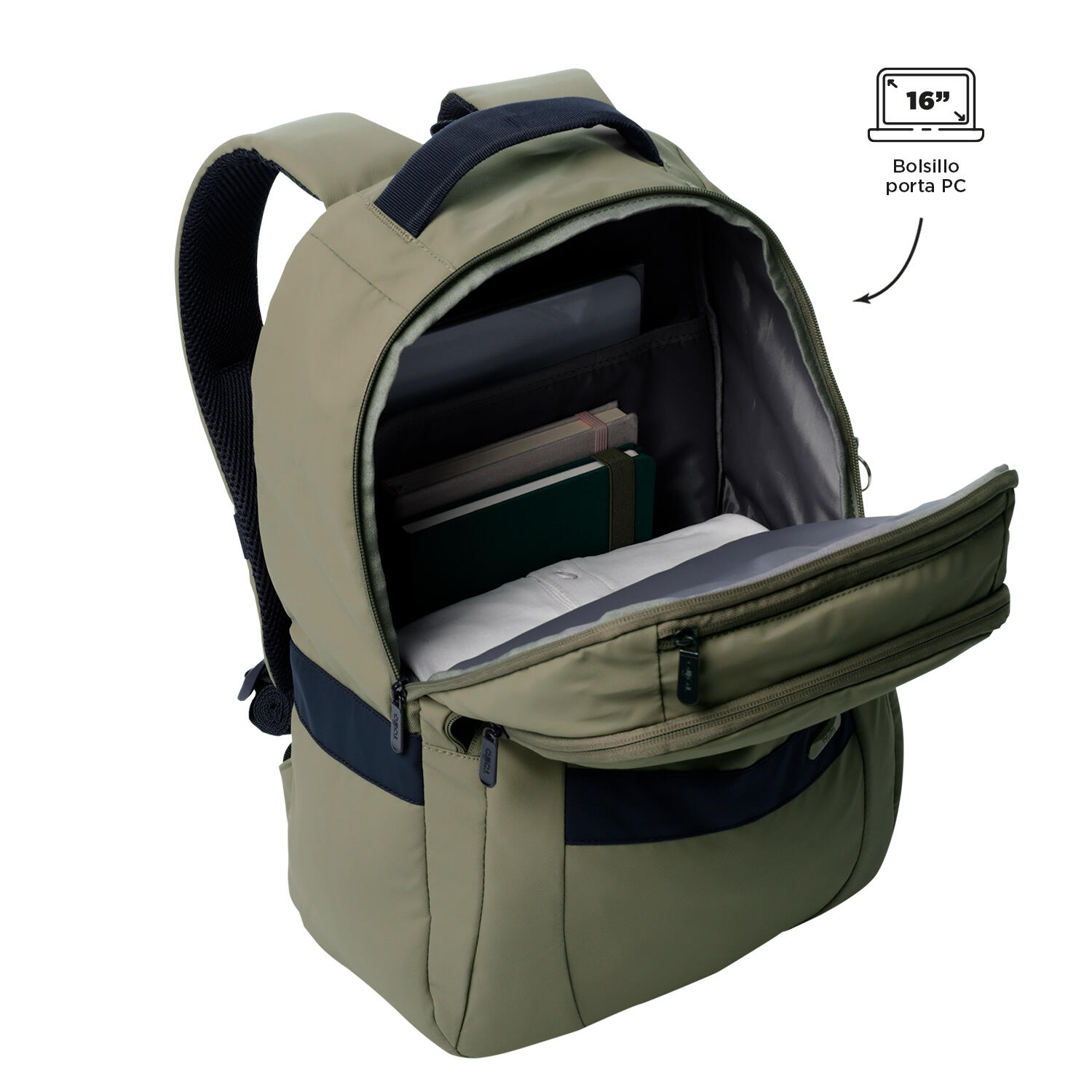 Totto Mochila urbana Wivetto 2.0 Desert Taupe Poliéster 30 x 44 x 18 cm 4/5