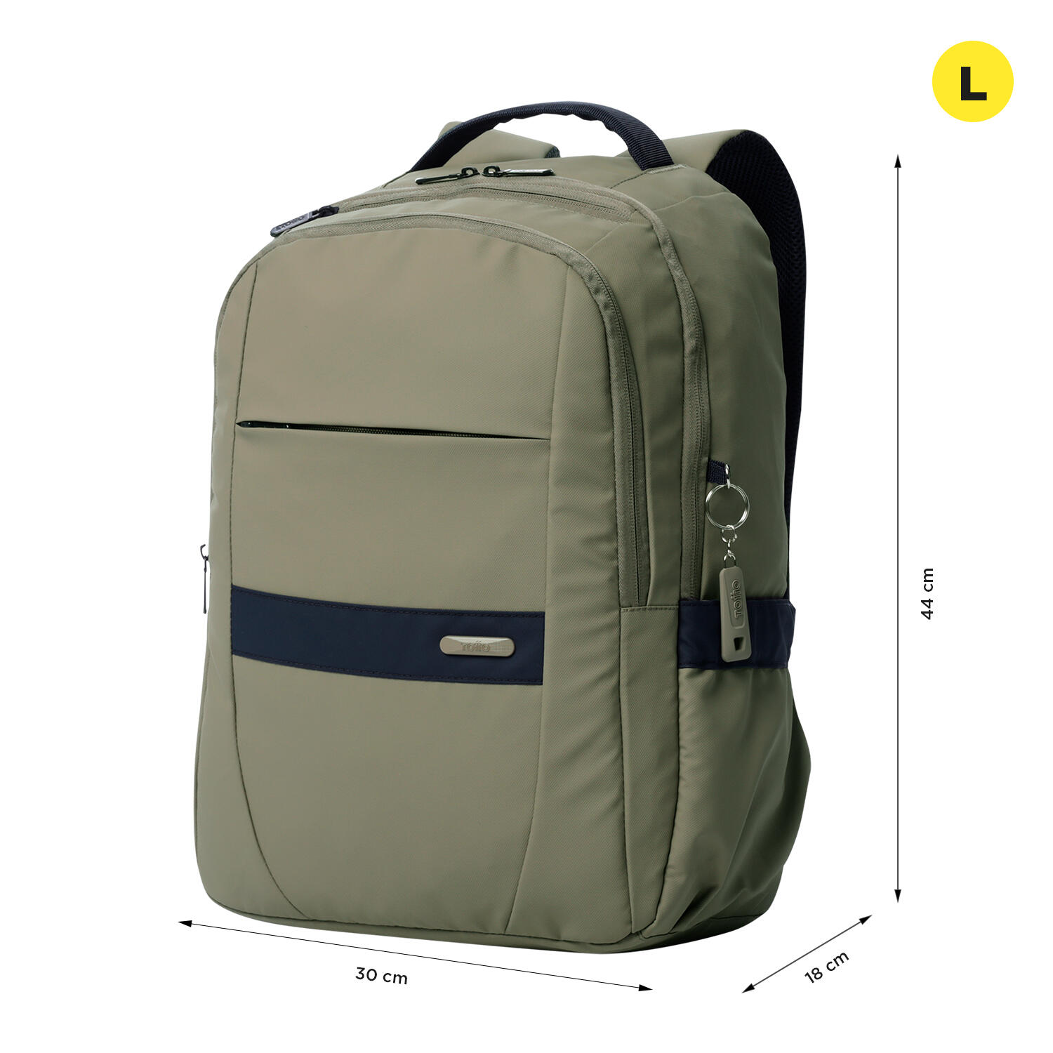 Totto Mochila urbana Wivetto 2.0 Desert Taupe Poliéster 30 x 44 x 18 cm 2/5