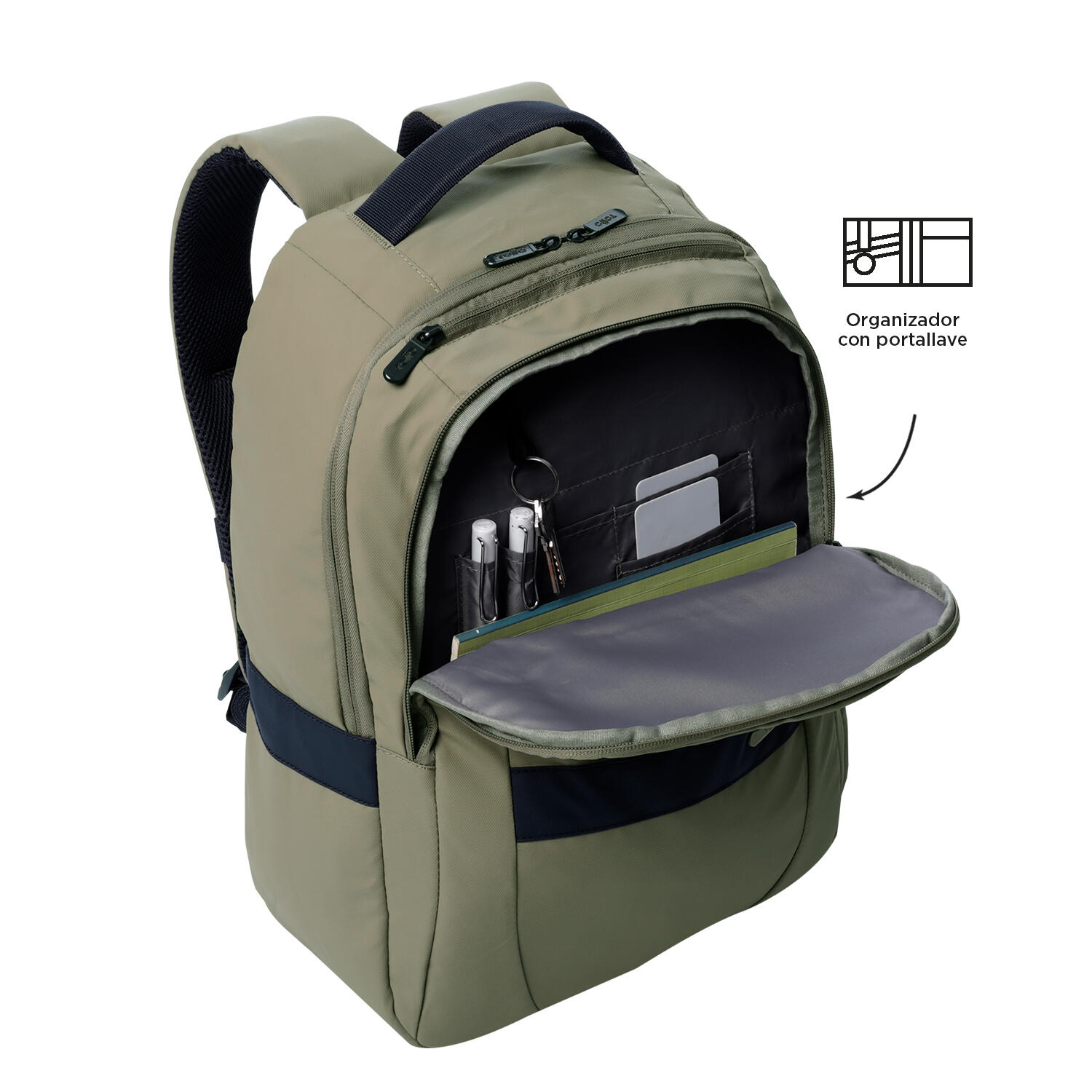 Totto Mochila urbana Wivetto 2.0 Desert Taupe Poliéster 30 x 44 x 18 cm 5/5