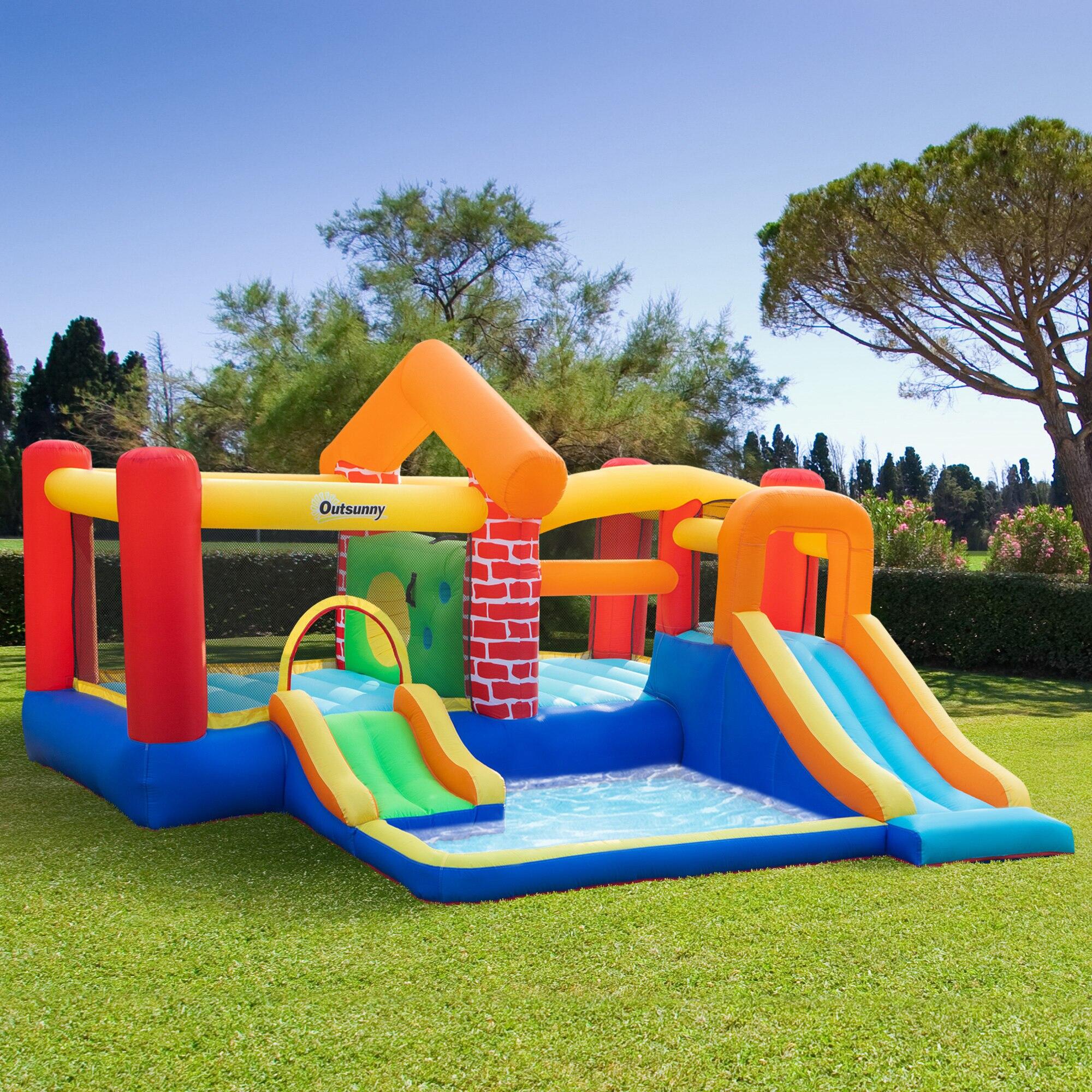 Castelo Insuflável 380x370x230 cm Multicor Outsunny 2/8