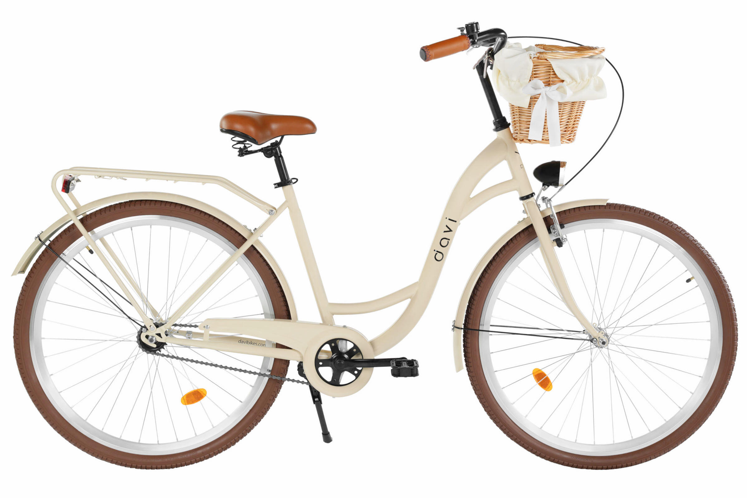 DAVI Damenfahrrad Davi Lila 28", 1 Gang, 160-180 cm, Kaffeebraun