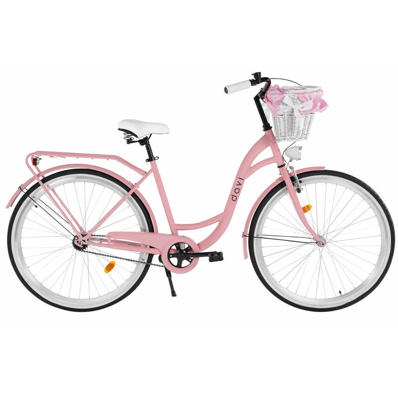 Bicicleta dama Davi Lila 28", 1 vitez, 160-185 cm, Roz/Negru
