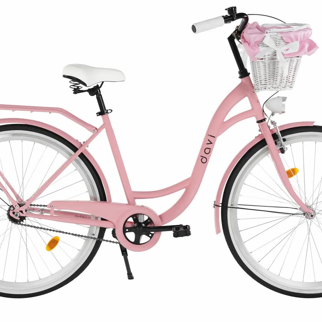 City bike 28 inch Davi Lila with basket steel frame 18" 1-speed 160-185cm