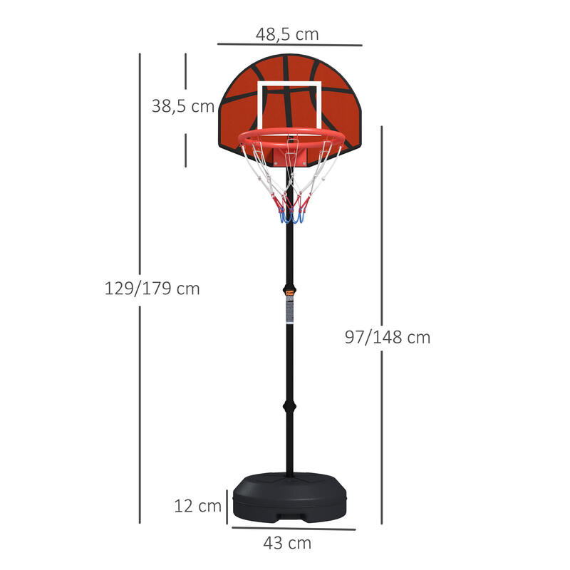 Tabela de basquetebol preto e marrom SPORTNOW