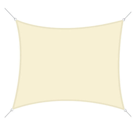 Toldo de Vela Rectangular Outsunny 300x300 cm Beige