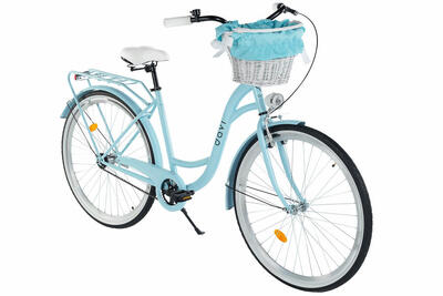 Damesfiets davi mila 28", 1 versnelling, 160-185 cm, blauw/zwart