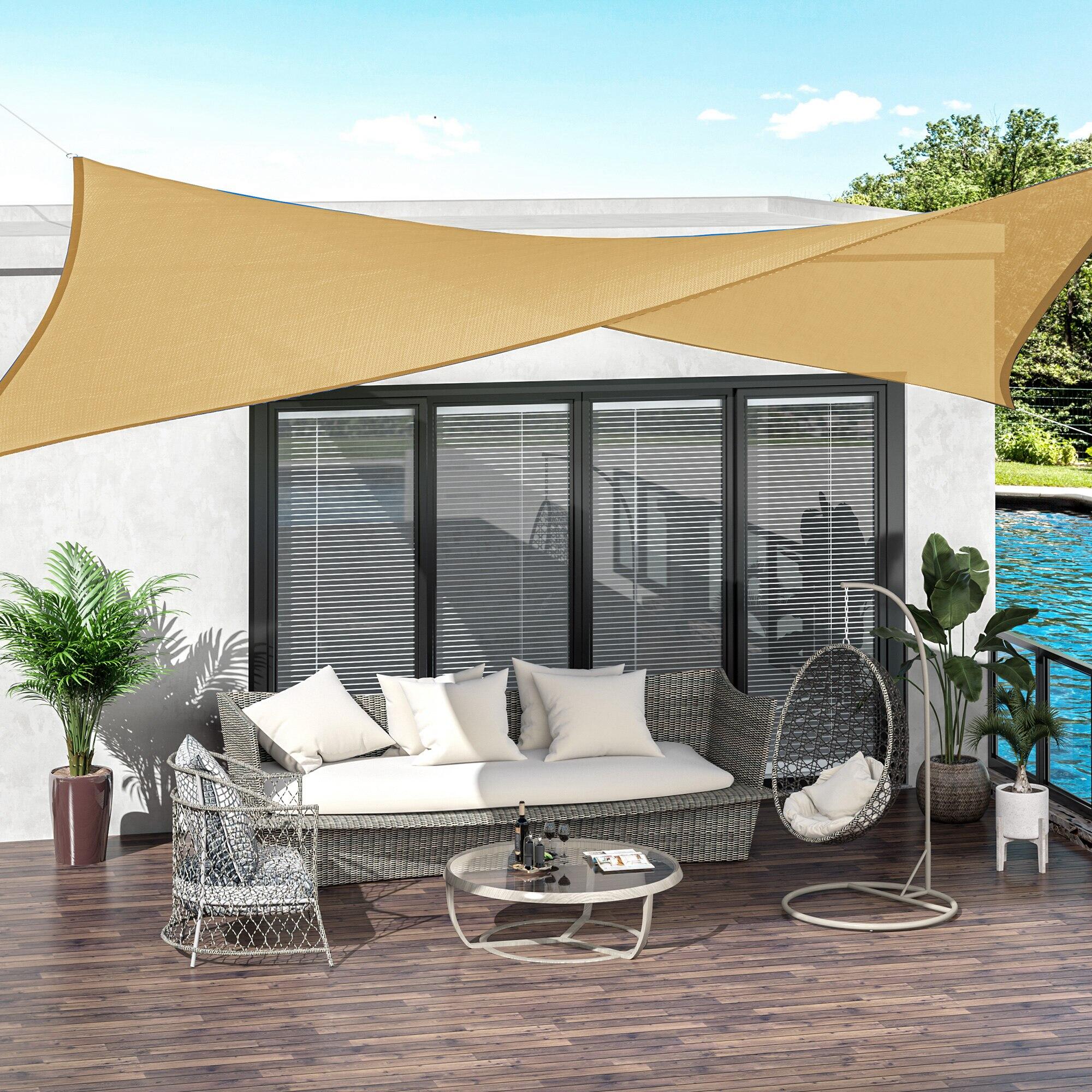 Toldo Vela Rectángulo Outsunny 400x600 cm Arena 2/8