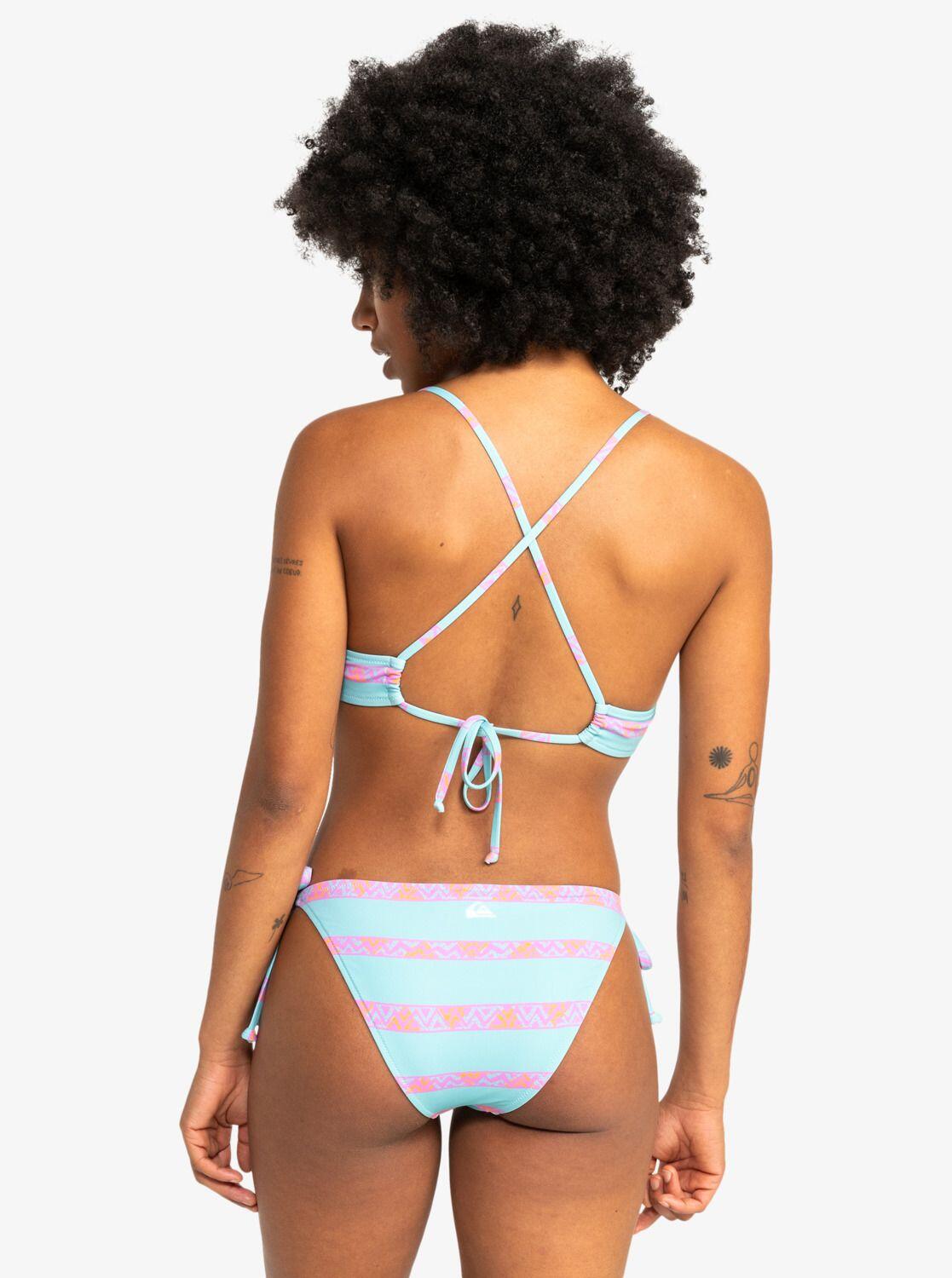 QUIKSILVER Quiksilver Bikinioberteil zum Knoten Clickity Clack Blue Stripe M