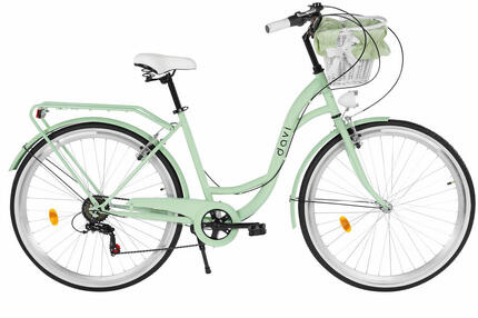 Vélo femme Davi Emma 28″, 160–185 cm, 7 vitesses, blanc/noir