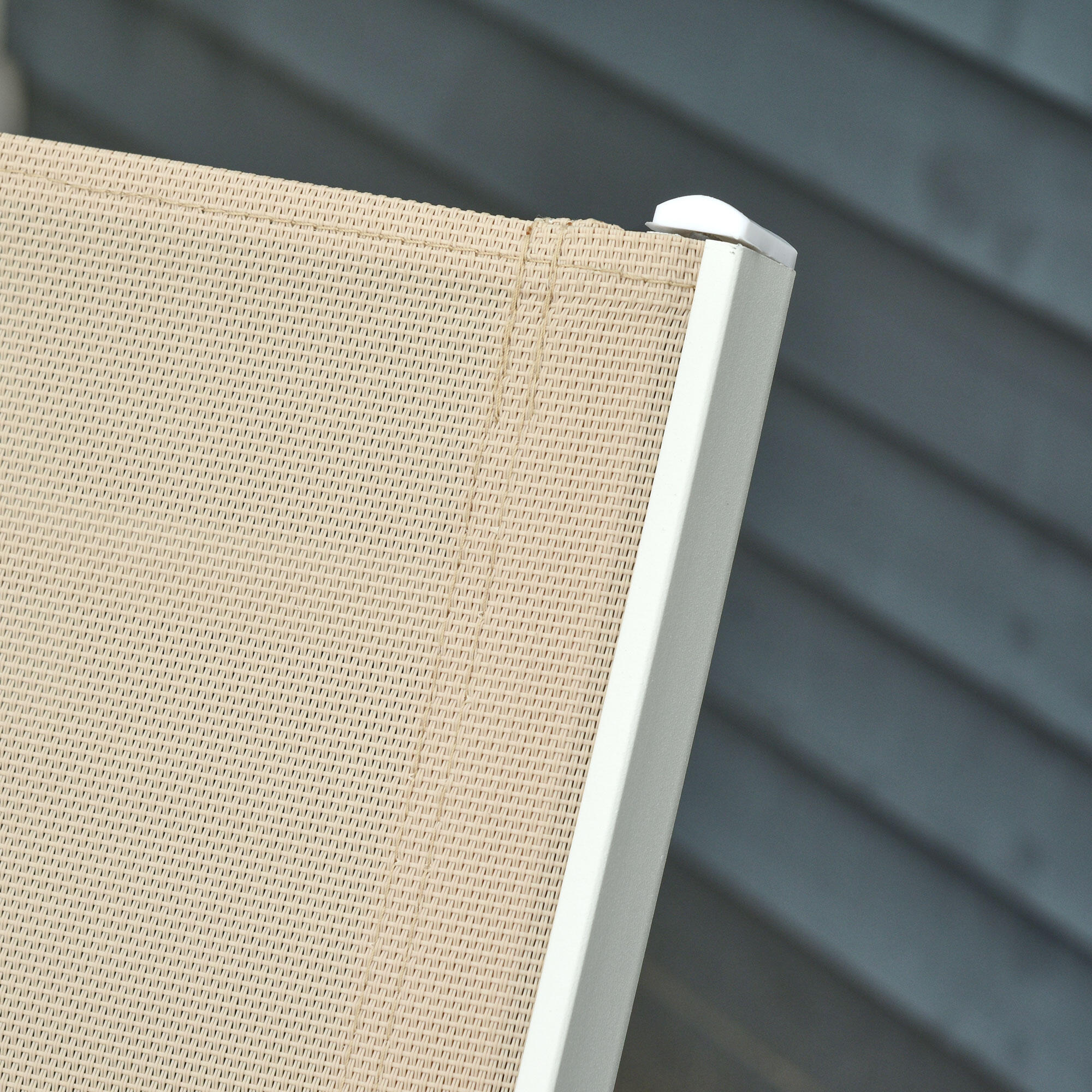 Tumbona Reclinable Outsunny 169x65x102 cm Beige 4/7