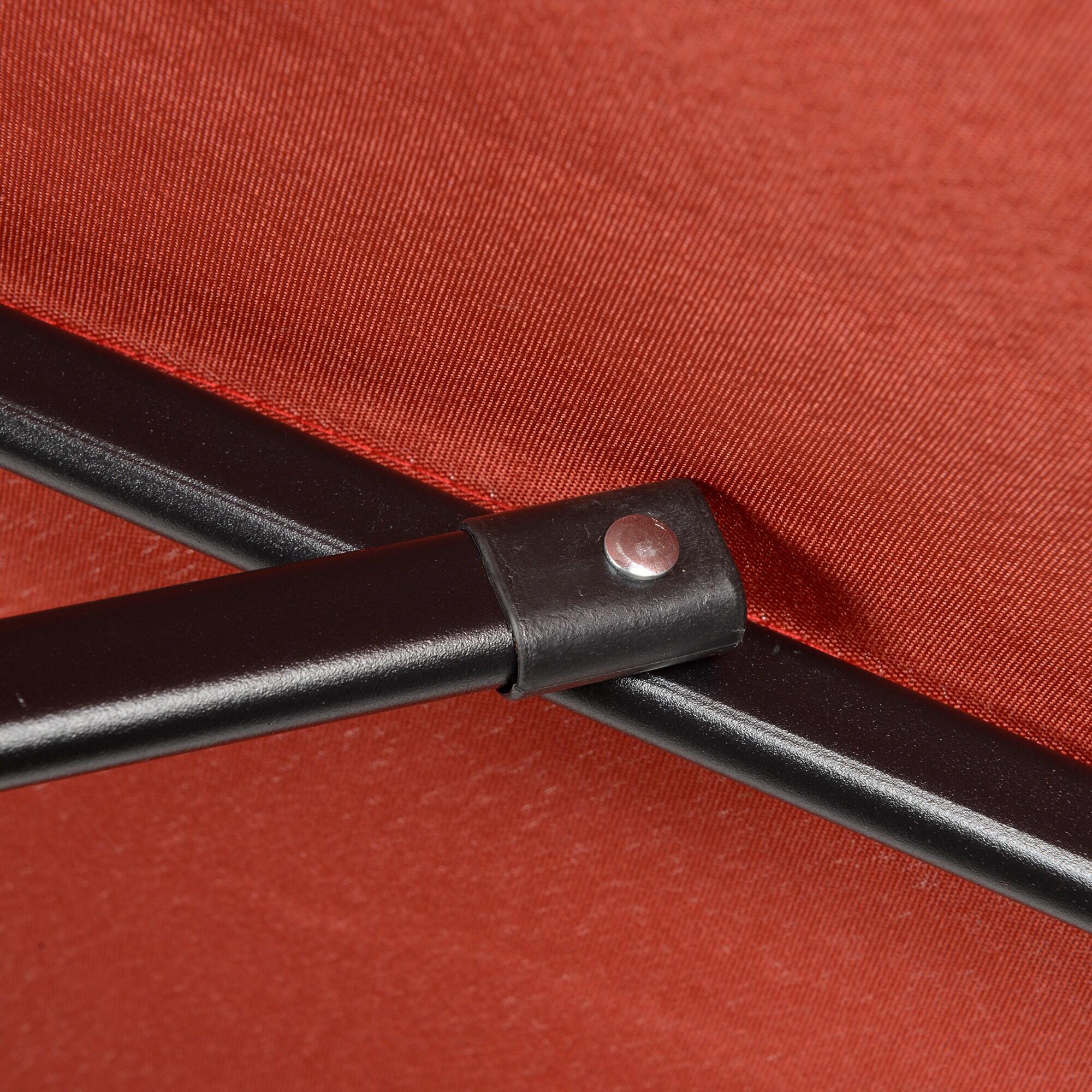 Sombrilla Outsunny 196x196x204 cm Rojo Vino 6/7