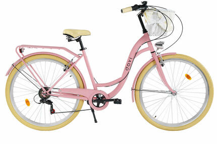 Vélo femme Davi Emma 28″, 160–185 cm, 7 vitesses, blanc/noir