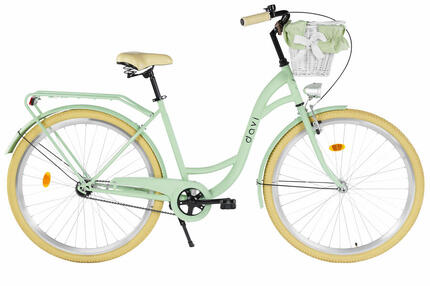 Vélo femme Davi Lila 28″, 160–185 cm, 1 vitesse, vert/crème