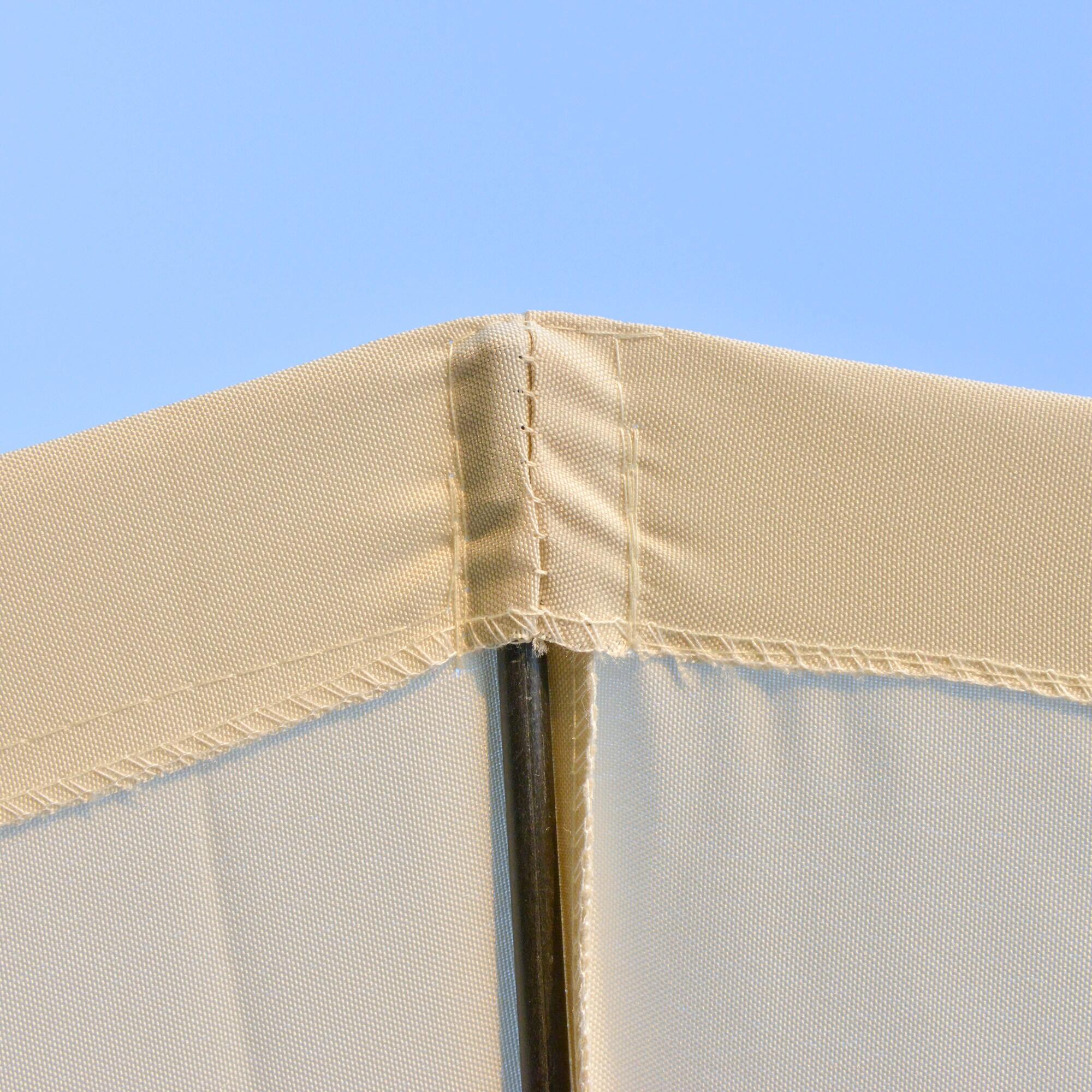 Sombrilla Outsunny 250x250x240 cm Crema 6/7